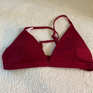 maroon bikini top